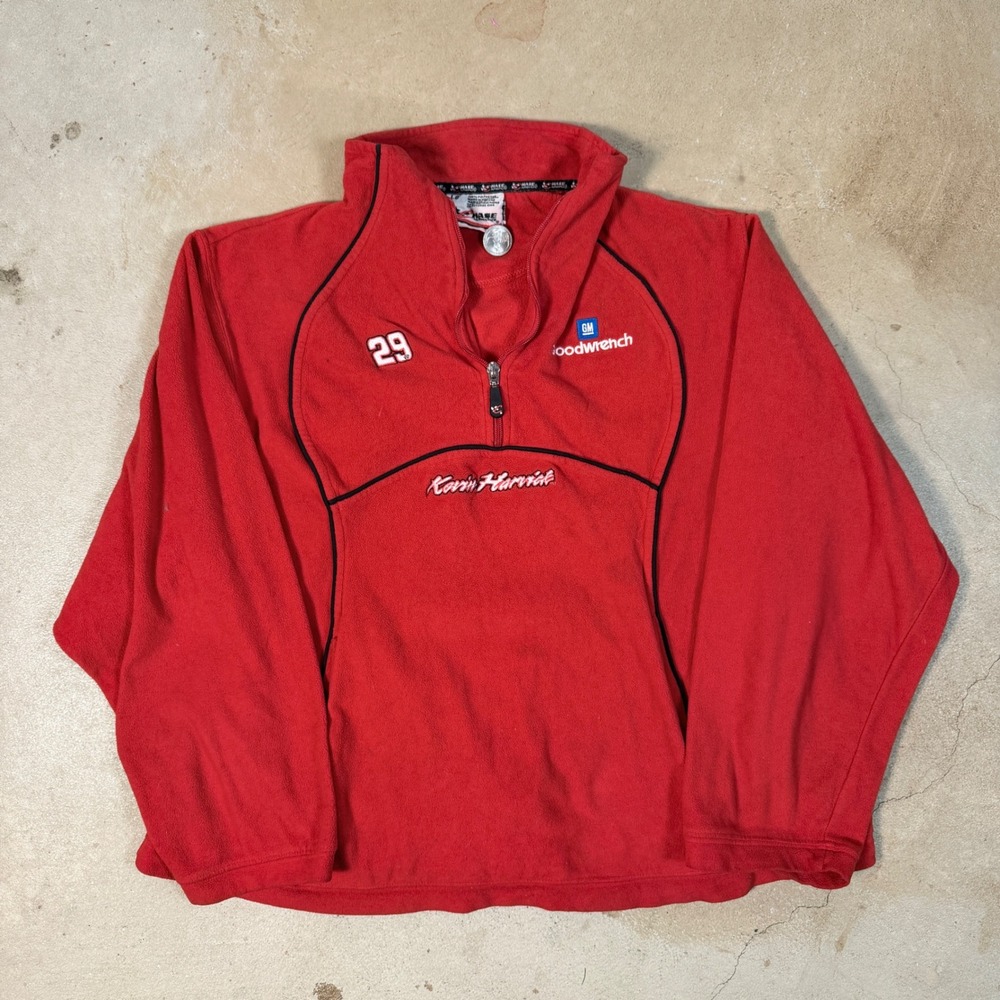 Chase Authentics GM Goodwrench Red Fleece 1/4 Zip Pullover Mens L